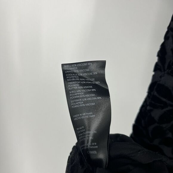 Anthropologie Dress Size XS Black The Somerset Collection Velvet Floral Mini - Picture 9 of 9